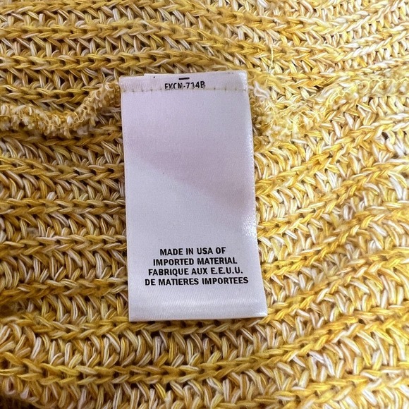 Express Womens Open Knit Back Crop Sweater Yellow, Sz M - Picture 8 of 10